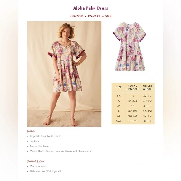 MATILDA JANE Enchanted Garden Tiered Ruffle Aloha Palm Dress, Size XL, GUC. - Picture 12 of 13